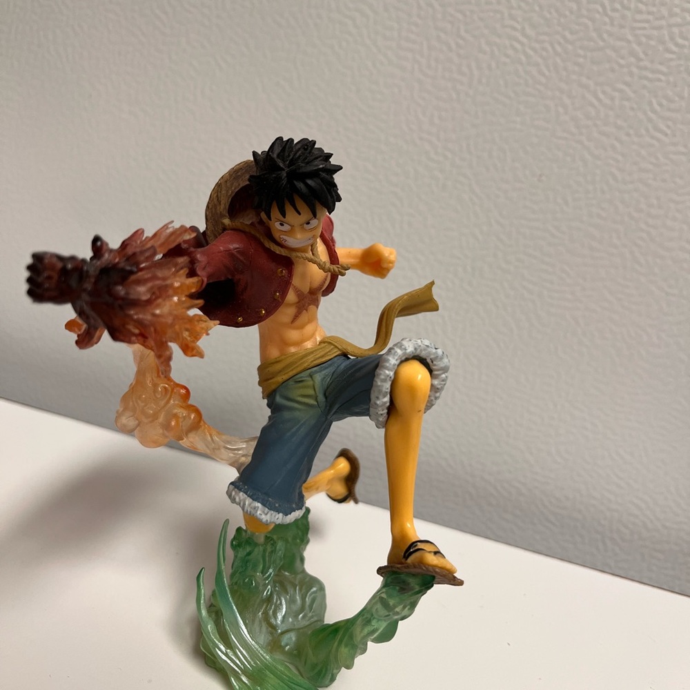 One Piece Monkey D. Luffy Action Figure - Red Jacket, Yellow Legs